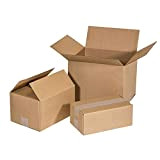 Only Boxes, Confezione da 25 scatole di cartone, canale semplice rinforzato, scatola portaoggetti, Dimensioni 25 x 20 x 15 cm