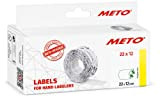 Originale Meto Etichette prezzatrice (22x12 mm, bianco, 1 riga, 6000 pezzi, rimovibili, per Meto, Contact, Sato, Avery, Tovel, Samark ecc.)