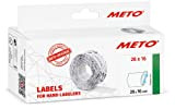 Originale Meto Etichette prezzatrice (26x16 mm, bianco, 2 linee, 6000 pezzi, permanente multifunzione - congelatore, per Meto, Contact, Sato, ecc.)