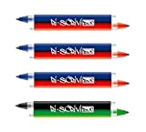OSAMA Riscrivi Duo pacco scorta 4 penne gel cancellabili a 2 colori - 3 Penne colore Rosso-Blu ed 1 Penna ...