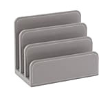 OSCO GRYPULH1 Faux Leather Letter Holder - Grey