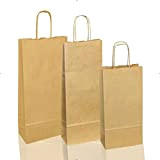OVERBAGS - Borsa Shopper Sacchetto Porta Bottiglia di Carta Manico Cordino - 1205000B18401