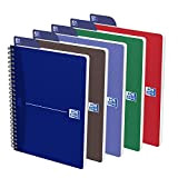 Oxford 100102938 Quaderno Spiralato Office Essentials, Formato A5, 180 Pagine, Carta 90 gr, Rigatura 5 mm, App Scribzee, Colori Assortiti, ...