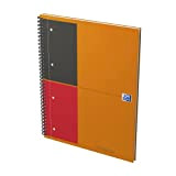Oxford 100104036 Quaderno Maxi Spiralato Notebook, Formato A4+, 160 Pagine, Carta 80 gr, Rigatura Rigato, App Scribzee, Arancio