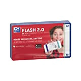 Oxford Flash 2.0 - 80 spine Bristol Flash Cards 7,5 x 12,5 cm, fondo bianco tinta unita, cornice blu navy, ...