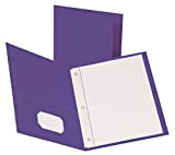 Oxford Twin Pocket Folders con fissaggio – Confezione da 10, viola (57783)