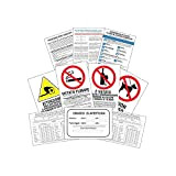 Pack 10 cartelli START-UP adesivi obblighi per locali, bar e ristoranti - regole sicurezza per locali 13,5 x 20 cm ...