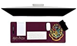 Paladone Harry Potter Hogwarts Crest - Tappetino per scrivania da ufficio, 40 cm x 80 cm, colore: grigio, taglia unica
