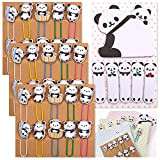 pandaonly 30 pezzi segnalibri con graffetta Panda, 3 set di graffette per segnalibri con 1 foglio Panda appiccicose note adesive-graffette ...