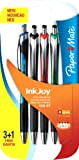 Paper Mate Inkjoy 550 - Penne a sfera con punta retrattile, tratto medio, confezione da 3+1, colori assortiti