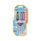 PAPER MATE Lot de 4 stylos Flair - Pointe ultrafine - Coloris assortis