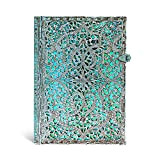 Paperblanks - Taccuino collezione Filigrana d'argento Blu Maya, formato medio, a righe