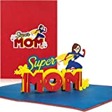 papercrush® Biglietto di auguri pop-up Super Mom - Divertente biglietto di compleanno per la migliore mamma del mondo, Biglietto 3D ...