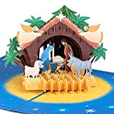 papercrush® Biglietto di Natale pop-up – Biglietto di Natale 3D nostalgico con motivo cristiano per donne e bambini – billetta ...