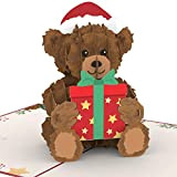 papercrush® - Biglietto pop-up 3D di Natale con orsacchiotto, per moglie, fidanzata o mamma, fatto a mano per donne e ...