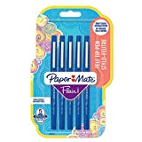 PaperMate Flair - Penna con punta in feltro, misura media, colori assortiti Punta media Confezione da 5 Blu