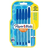 Papermate InkJoy 100ST Penne a Sfera con Cappuccio, Punta Fine da 0.7 mm, Confezione da 5, Blu