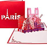 "Paris - Je t'aime" – Biglietto pop-up, 3D, pieghevole, con Parigi e la Torre Eiffel, ideale per buono regalo, buono viaggio, viaggio ...