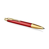 Parker IM penna a sfera | Rosso laccato premium con finiture in oro | Punta media con ricarica di inchiostro ...