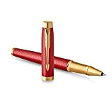 Parker IM penna roller | Rosso laccato premium con finiture in oro | Punta fine con ricarica di inchiostro nero ...