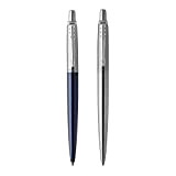 Parker Jotter London Duo Set Discovery Pack con Ballpoint e Penna Gel, Royal Blue/Stainless Steel