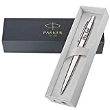 Parker, Penna a sfera Jotter in acciaio inossidabile con inchiostro nero, con incisione personalizzabile e confezione regalo Parker