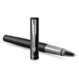 Parker penna roller Vector XL | Laccatura nero metallizzato su ottone | Punta sottile con ricarica di inchiostro nero | ...