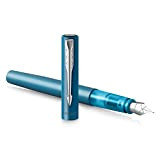 Parker Penna stilografica Vector XL | Laccatura teal metallizzato su ottone | Pennino medio con ricarica di inchiostro blu | ...