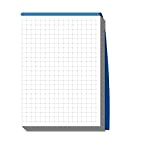Party Decor - Blocco note a quadretti, formato A4-60 pagine, 297 x 210 mm, colore: Bianco