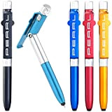 PEARL penna Con luce: Penna a sfera 4in1 con lampada LED, Stilo e supporto per cellulare, Set di 5 (penna ...