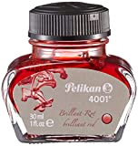 Pelikan 301036 Inchiostro Stilografico 4001, Flacone di Vetro da 30 ml, Colore Rosso