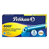 Pelikan 310656 - Cartucce d'inchiostro 4001 GTP/5, confezione da 5, colore: Turchese