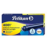 Pelikan 4001-Inchiostro 310607 cartucce GTP/5, confezione da 5, colore: blu/nero