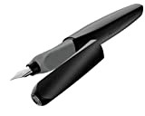 Pelikan 946814 Twist - Penna stilografica universale per mancini e destrimani, tratto medio, colore: nero