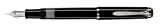 Pelikan 971986 - Penna Stilografica Linea M205 Classic, Nero, Dettagli Argento Silver, Pennino in Acciaio Inossidabile, Dimensione M