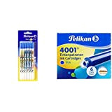 Pelikan - Pennarelli per cancellare l'inchiostro, Super-Pirat 850, 6 pezzi & TP/6 ricaricatore di penna Blu 6 pezzo(i)