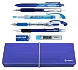 Penac Set di palline per penna, penna, gel, highlighter Eraser con lead 0,7 mm, inchiostro blu HS-1