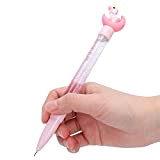 Penna a gel con decorazione a forma di unicorno, ideale per studenti (rosa)