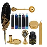 Penna a sfera in cristallo squisita custodia per penna in oro spray per penna stilografica doppio portapenne SP287901 + Sacca ...