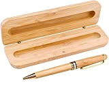 Penna a sfera in legno e scatola in legno set regalo in bambù regalo personalizzabile Penna a sfera regalo Set ...