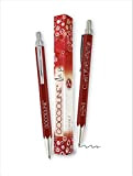 Penna a Sfera Ricaricabile Goccioline in Elegante Scatolina-Gioiello (3 Rossa)