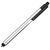 Penna a sfera touch con incisione Touchpen con nome a scelta singola o a due righe (argento nero)