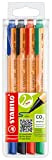 Penna Ecosostenibile con punta in fibra - STABILO GREENpoint - CO2 neutral - Astuccio da 4 - Colori assortiti