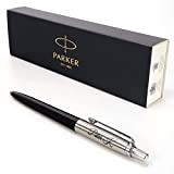 Penna Parker Jotter personalizzata con confezione regalo, con incisione laser, colore: nero