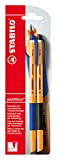 Penna Roller a inchiostro Gel - STABILO pointVisco - Pack da 2 - Nero/Blu