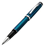 Penna roller Xezo Incognito, punta fine. Colore blu intenso con placcatura in platino puro. Artigianato, edizione limitata, serializzato