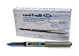 Penna rollerball UB-157 Eye Fine, inchiostro blu Uni-ball Super Ink, pennino da 0,7 mm, scatola da 12 pezzi
