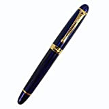 Penna stilografica Jinhao X450 profondo torsione blu e oro
