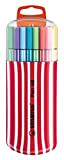 Pennarelli da disegno - STABILO Pen 68 - Zebrui lampone x 20 pennarelli da colorare punta media