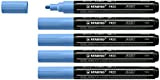Pennarello acrilico - STABILO FREE Acrylic - T300 Punta rotonda 2-3 mm - Confezione da 5 Marker - Blu Cobalto